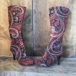 Diba Shoes - DIBA Velvet Tapestry Boots Diba Shoes - DIBA Velvet Tapestry Boots